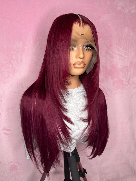 Morocco Layered Middle Part 13x6 Frontal 28IN