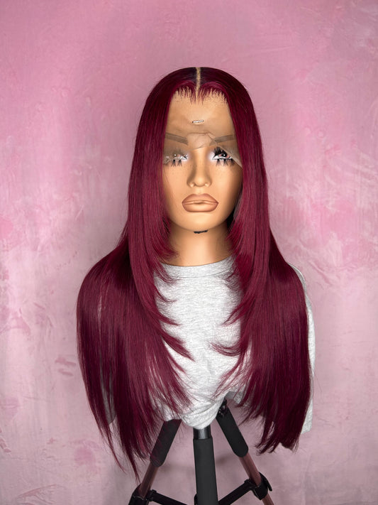 Morocco Layered Middle Part 13x6 Frontal 28IN